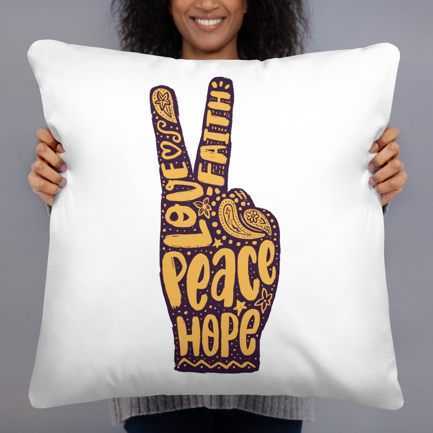 Love, Faith, Hope Pillow