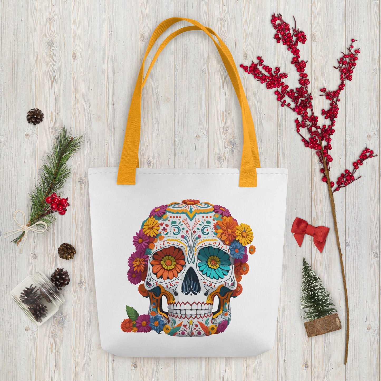Day of the Dead Sugar Skull Tote Bag