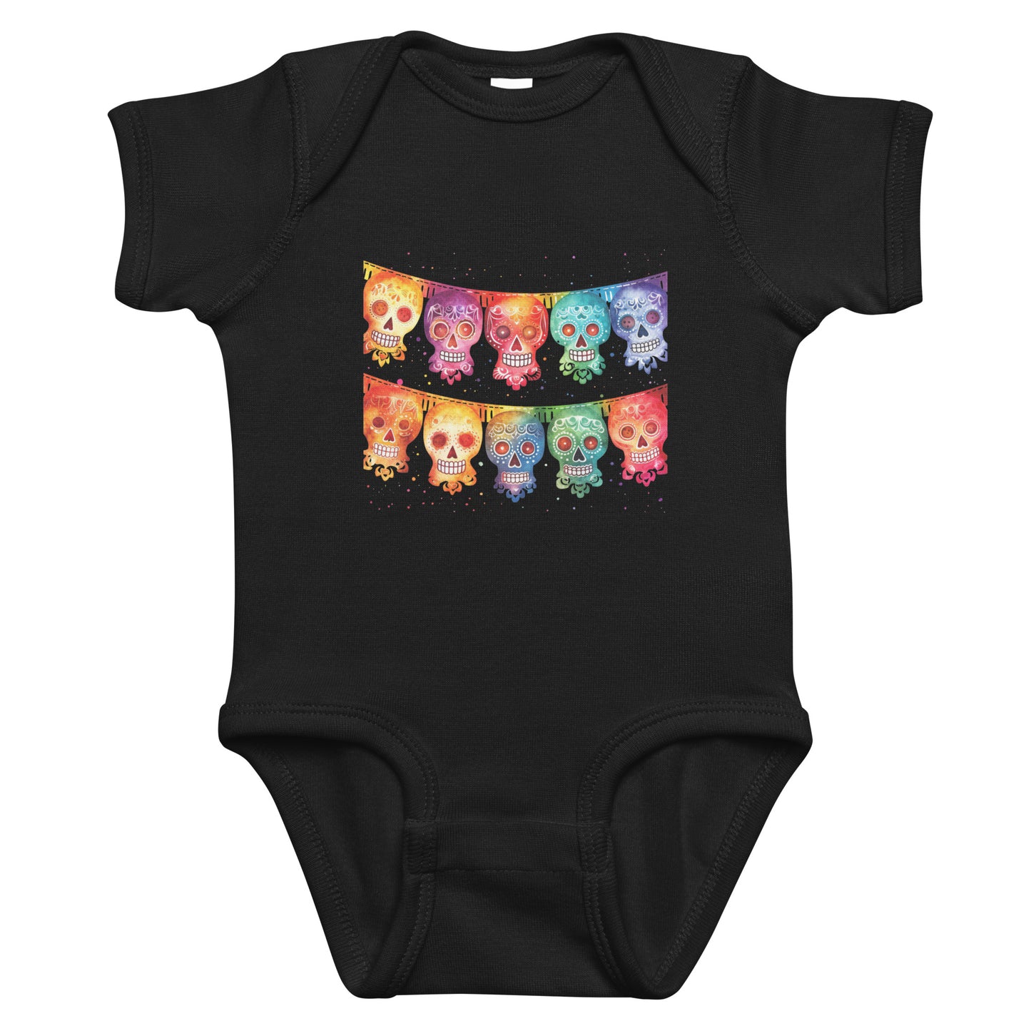 Mexican Fiesta Banner Flags infant Onesie