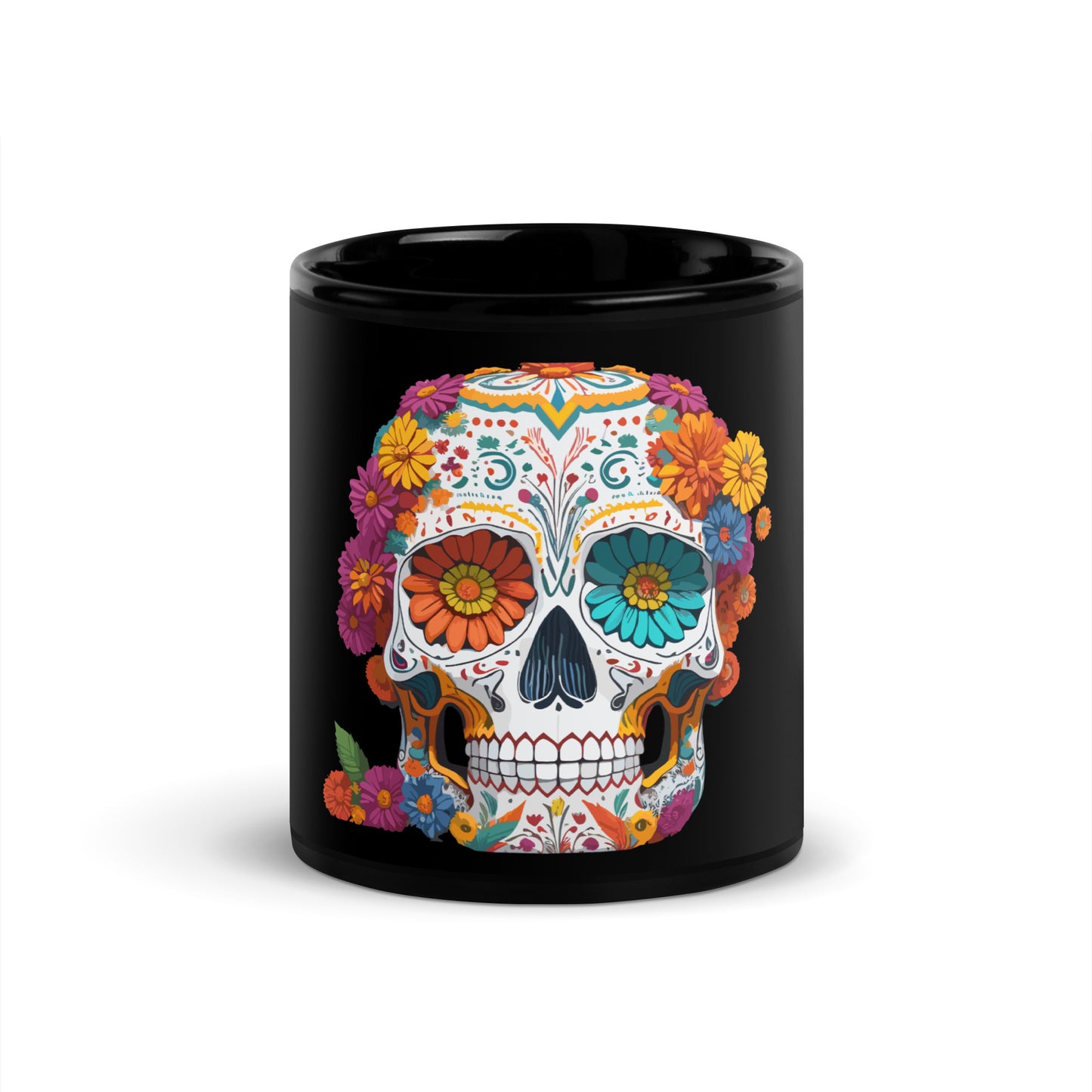 Mexican Skull Black Coffee Mugs