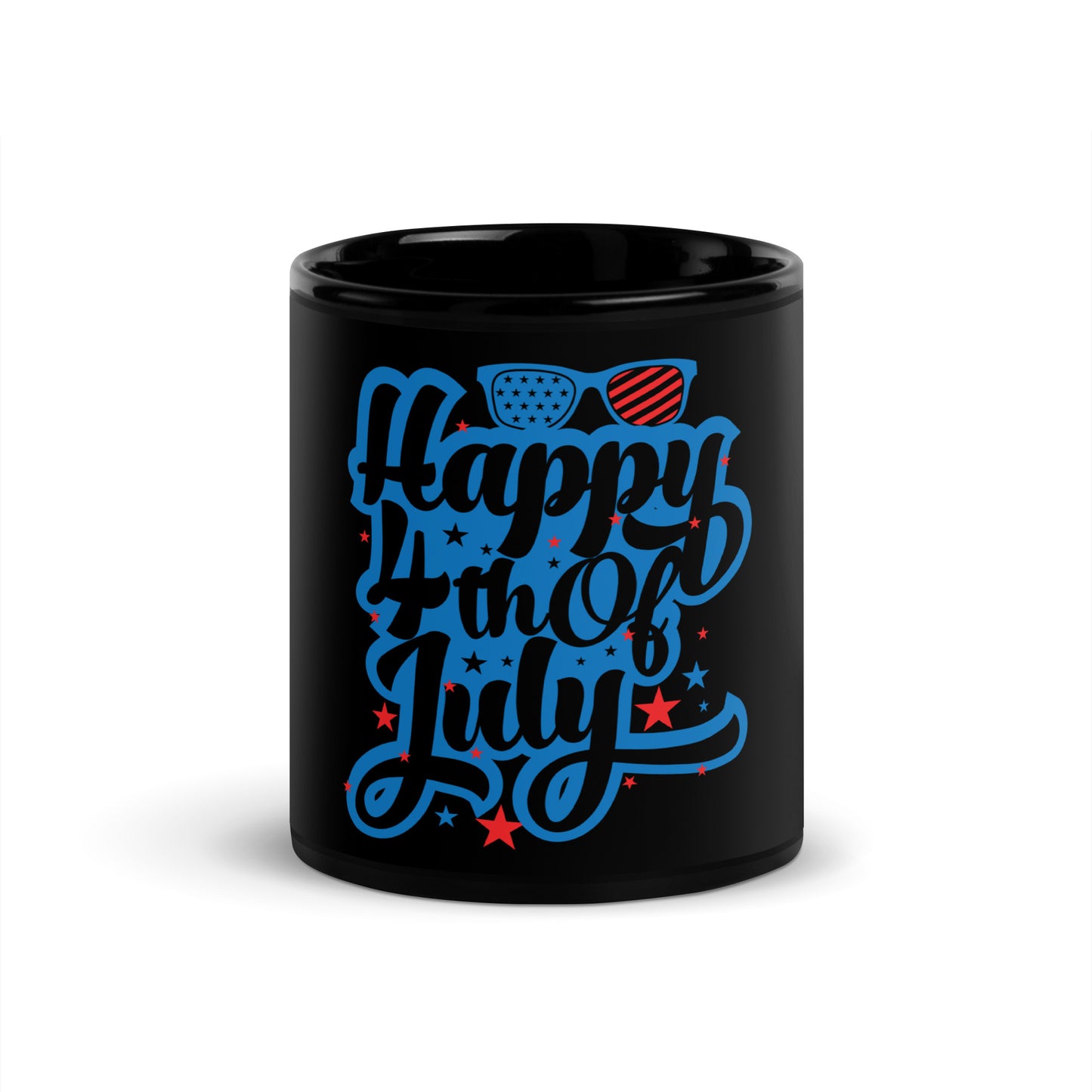 Happy 4th of July Black Coffee cup
