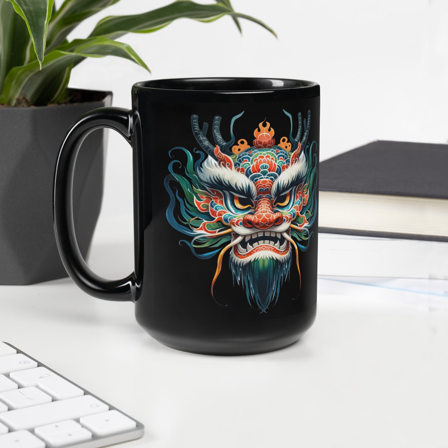 chinese dragon coffee cup