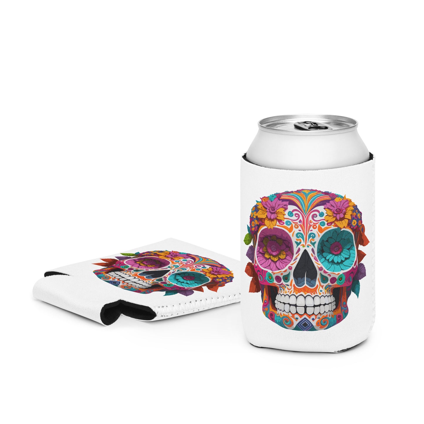 Sugar Skull Beer Can Koozies