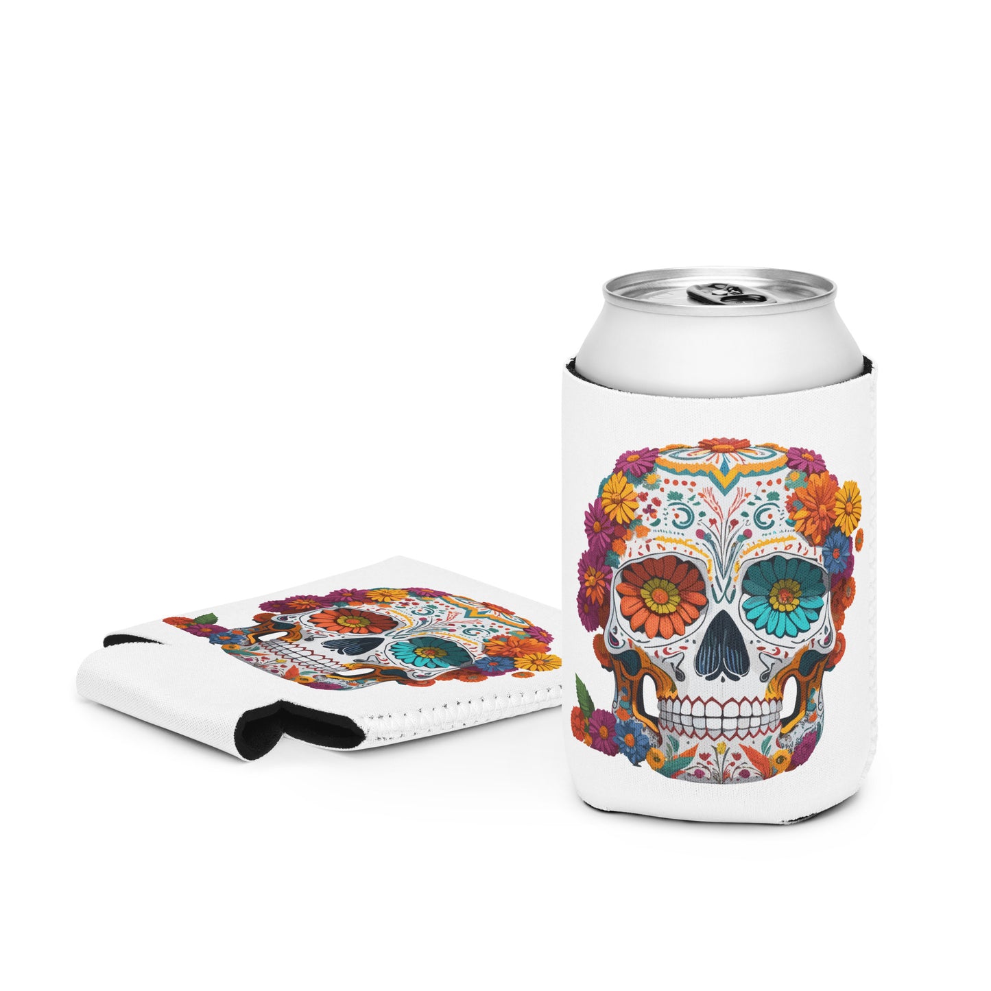 Sugar Skull Beer Bottle Coozie