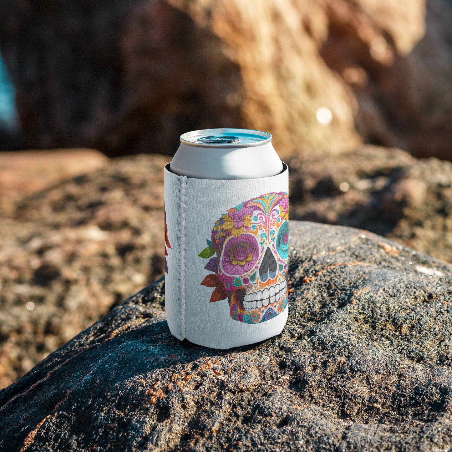 Sugar Skull Beer Can Insulator