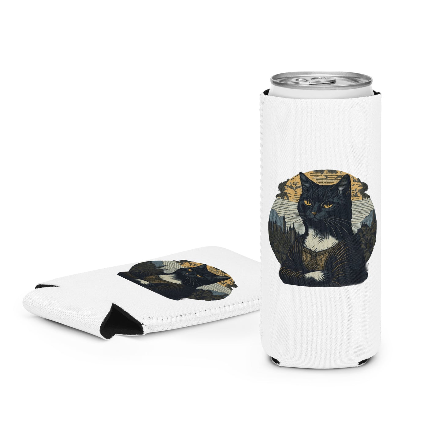 Mona Lisa Cat Koozie