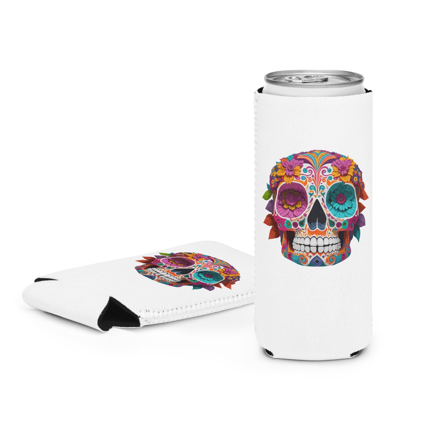 Day of the Dead slim can Koozie
