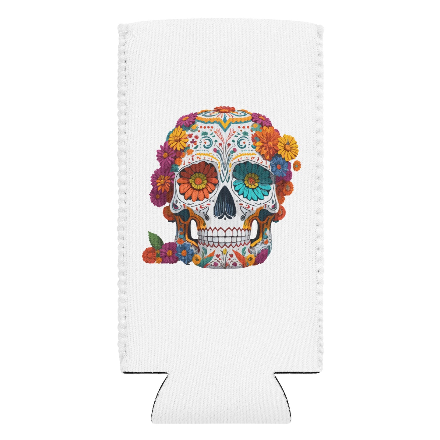 Sugar Skull slim Can Cozy