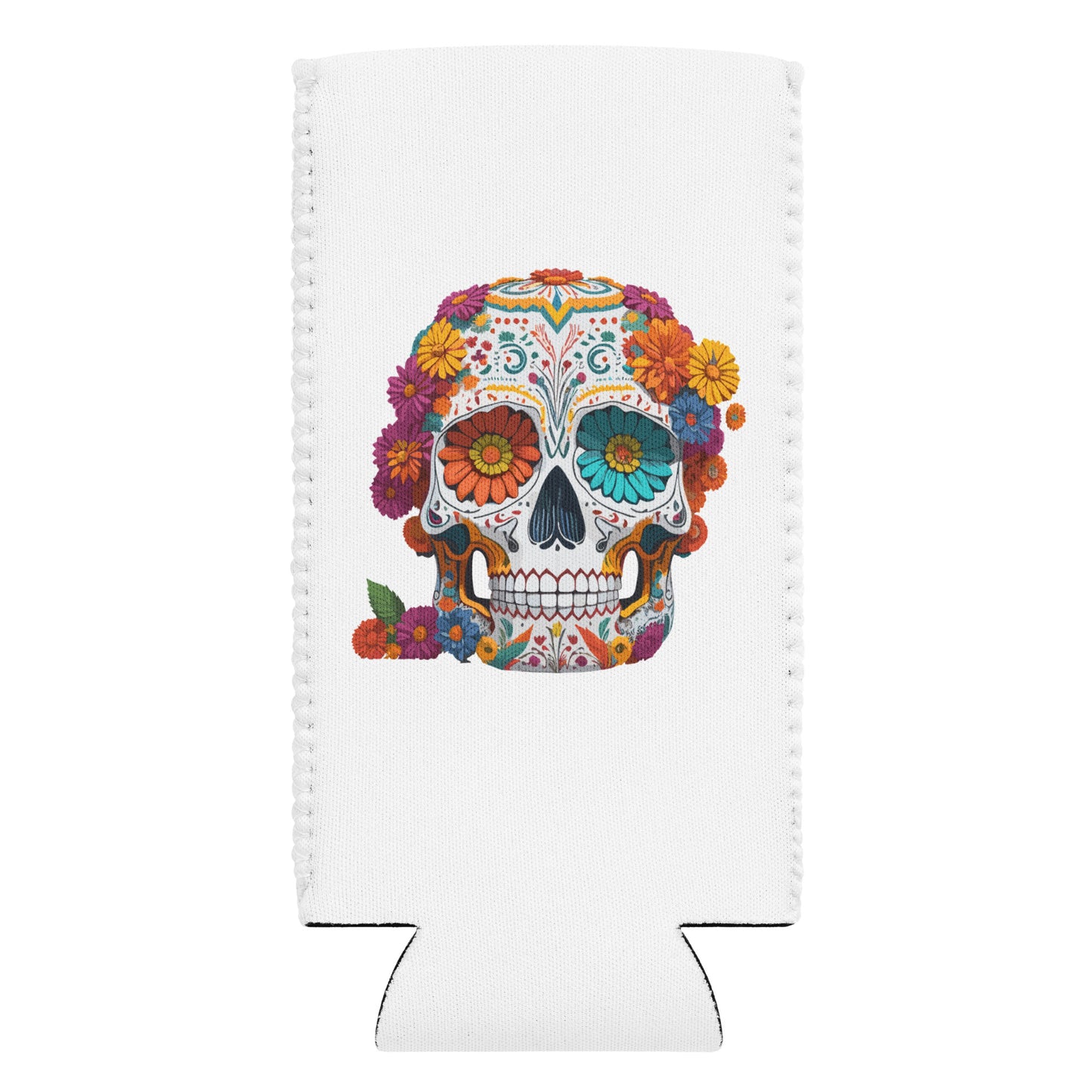 Sugar Skull Floral slim Drink Coolie