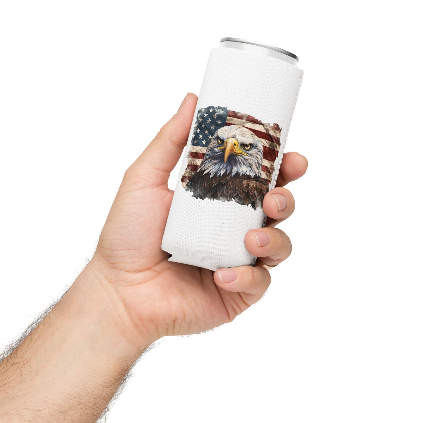 American Bald Eagle Beer Can Sleeve
