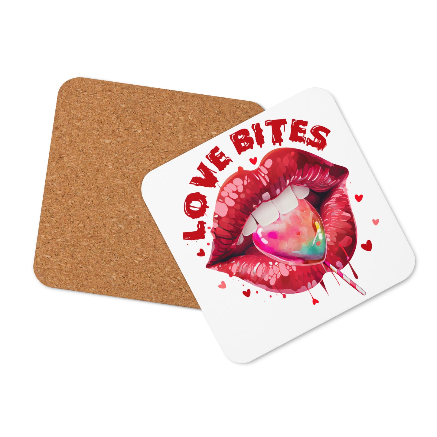 Love Bites Lips drink coaster