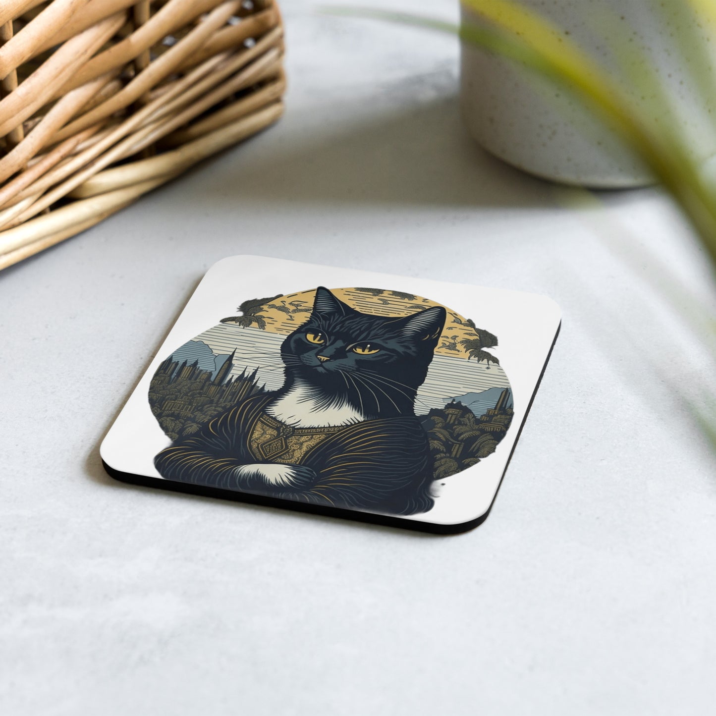 Mona Lisa Cat Coaster