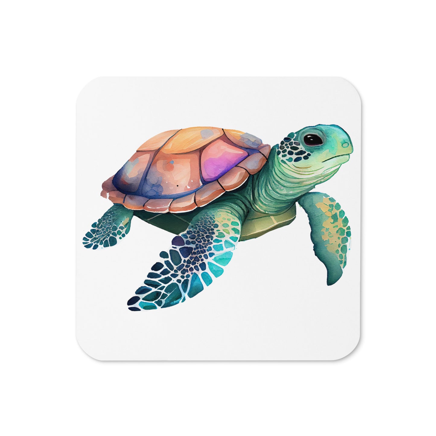 Sea Turtle Bliss Cork Back Coaster