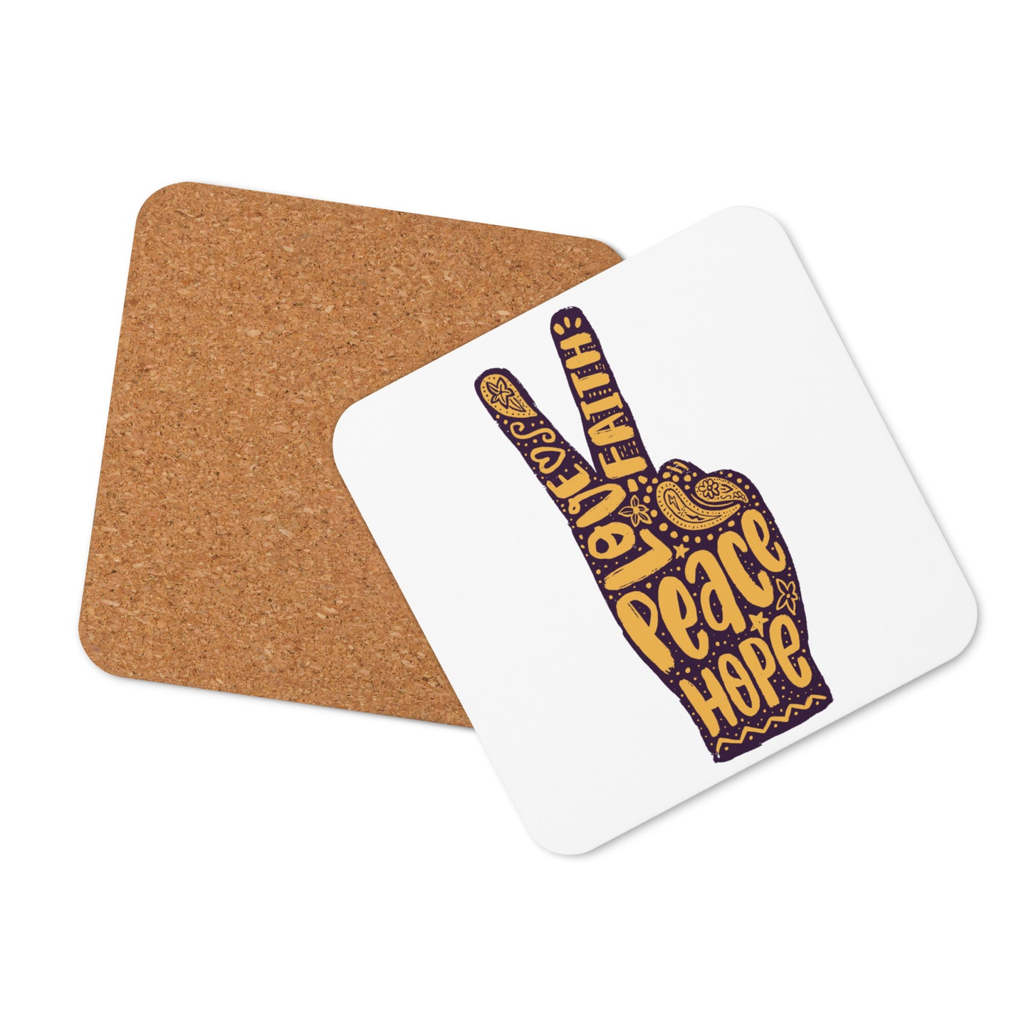 Love, Hope, Faith, Peace Coaster