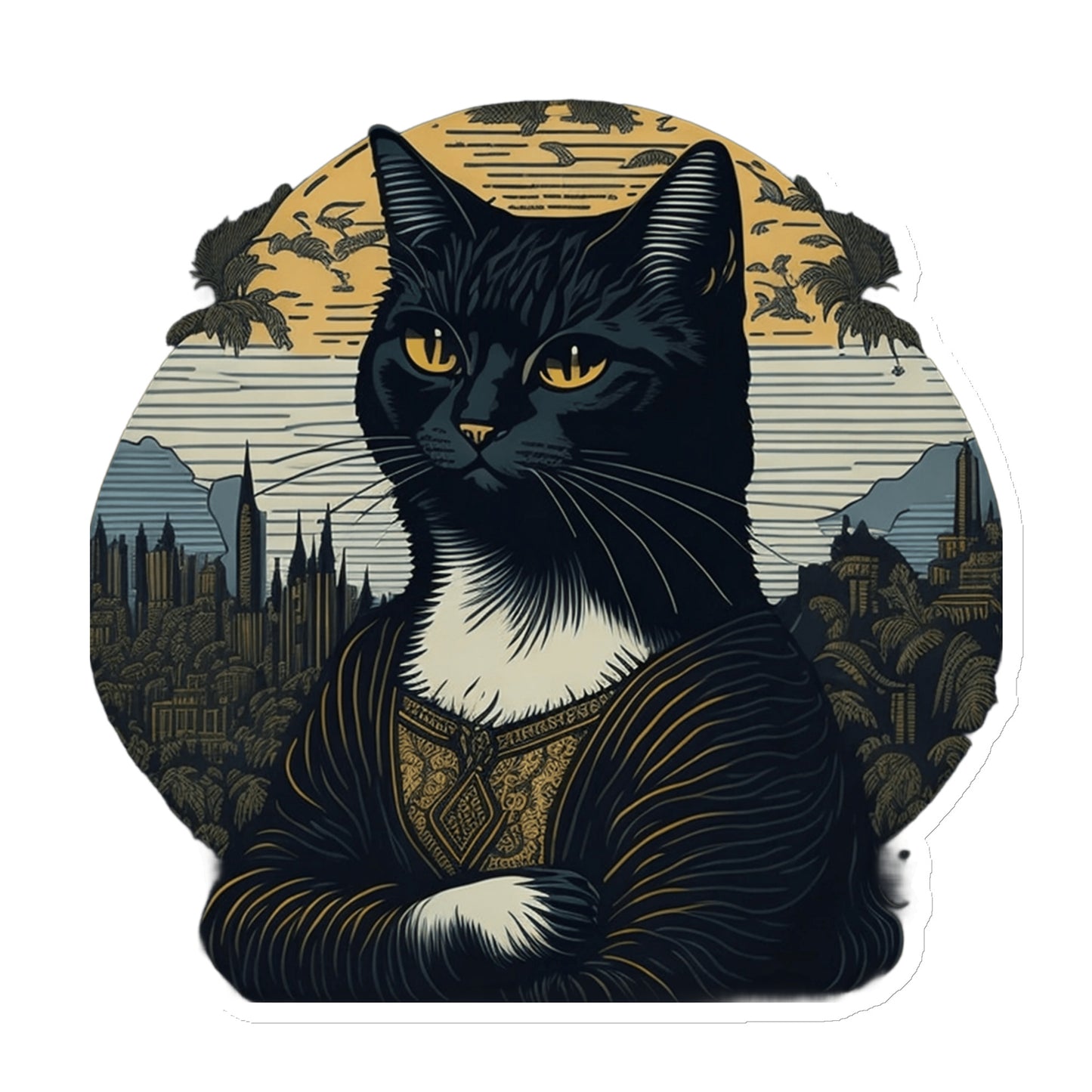 Mona Lisa Cat Magnet