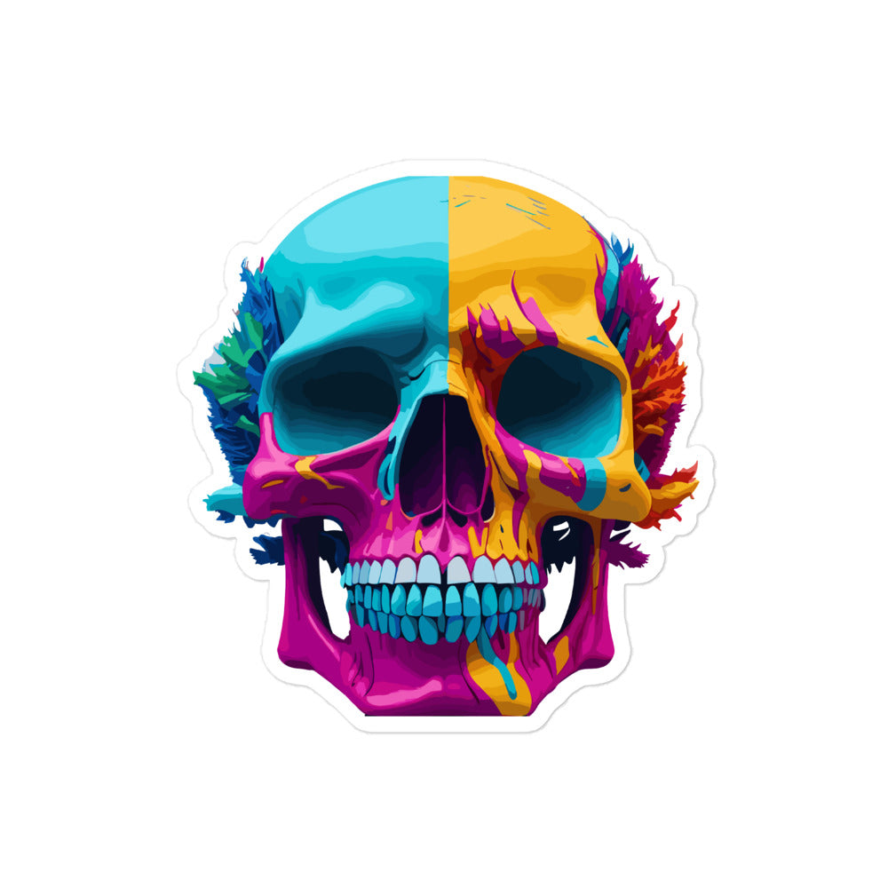Color Skull Sticker