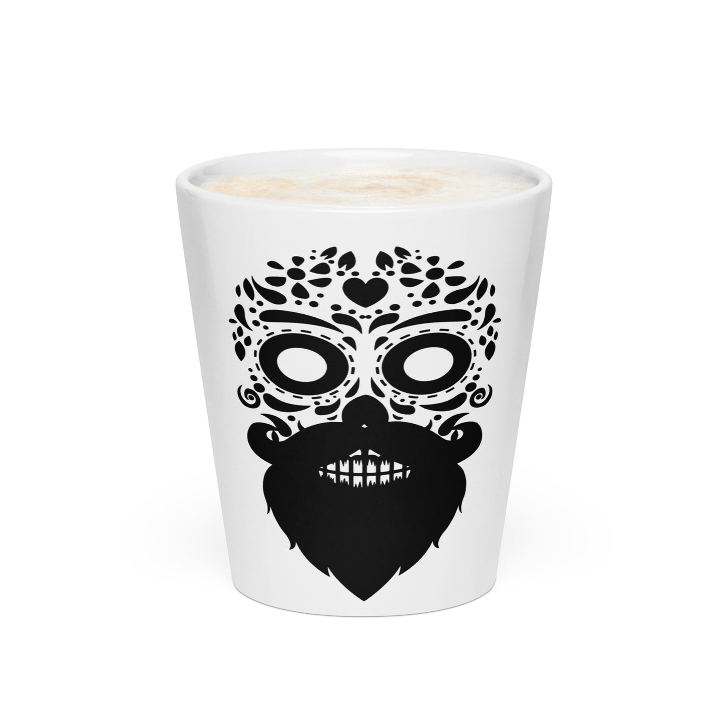 Bearded Sugar Skull Latte Mug