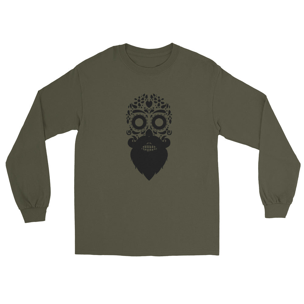 Bearded Sugar Skull Long Sleeve Shirt