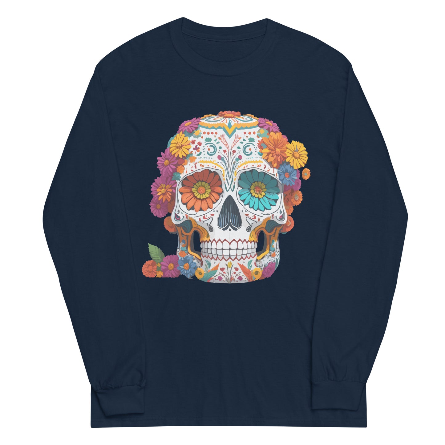 Mexican Skull Long Sleeve Shirt