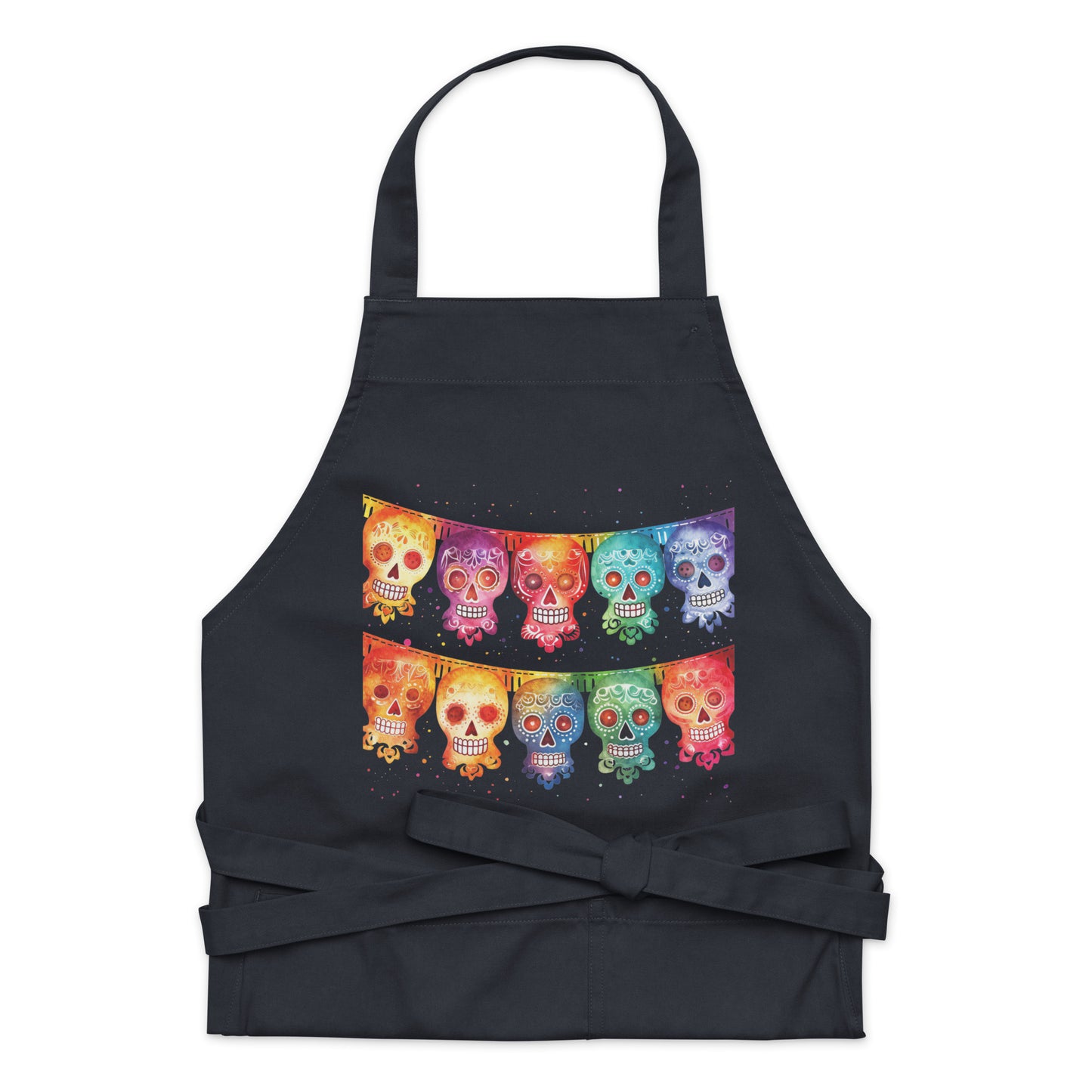 Mexican Fiesta Skull Banner Aprons