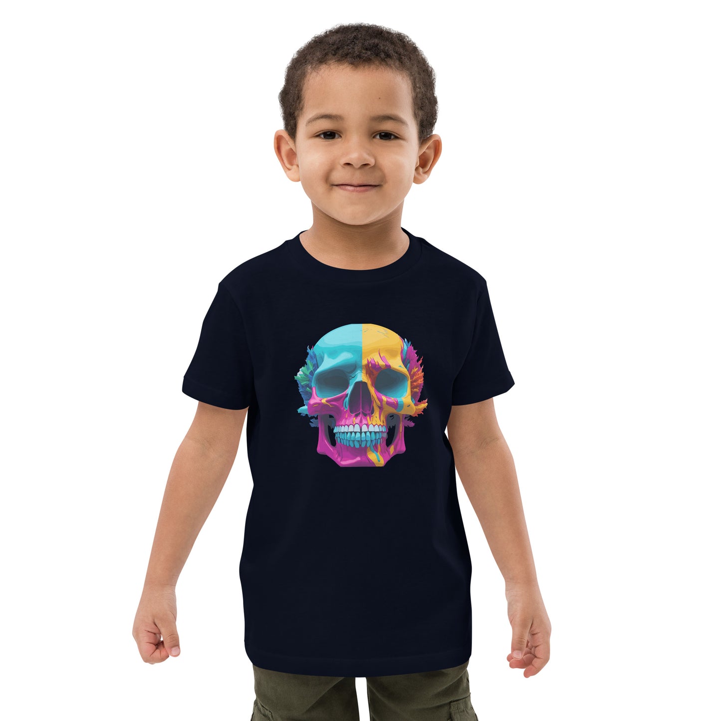 colorful skull kid's shirt