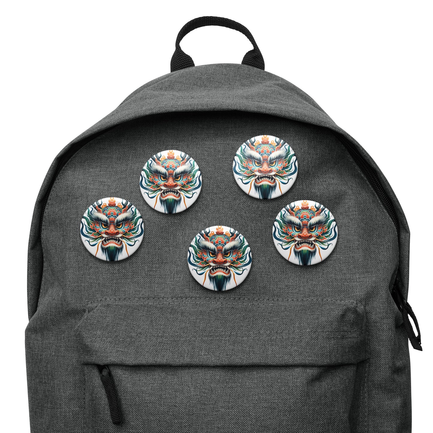 Chinese Dragon Pin Buttons