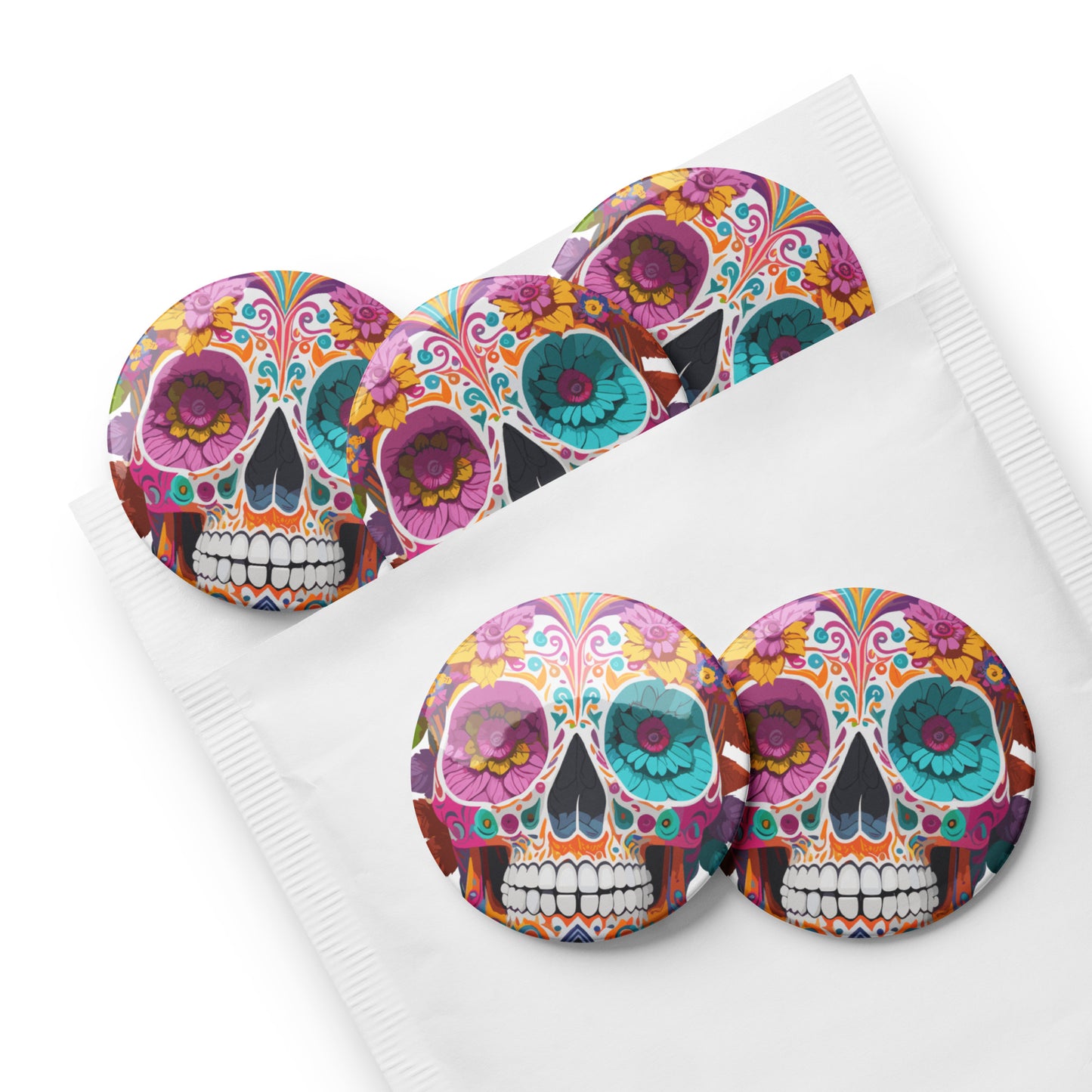 Day of the Dead Pin Buttons