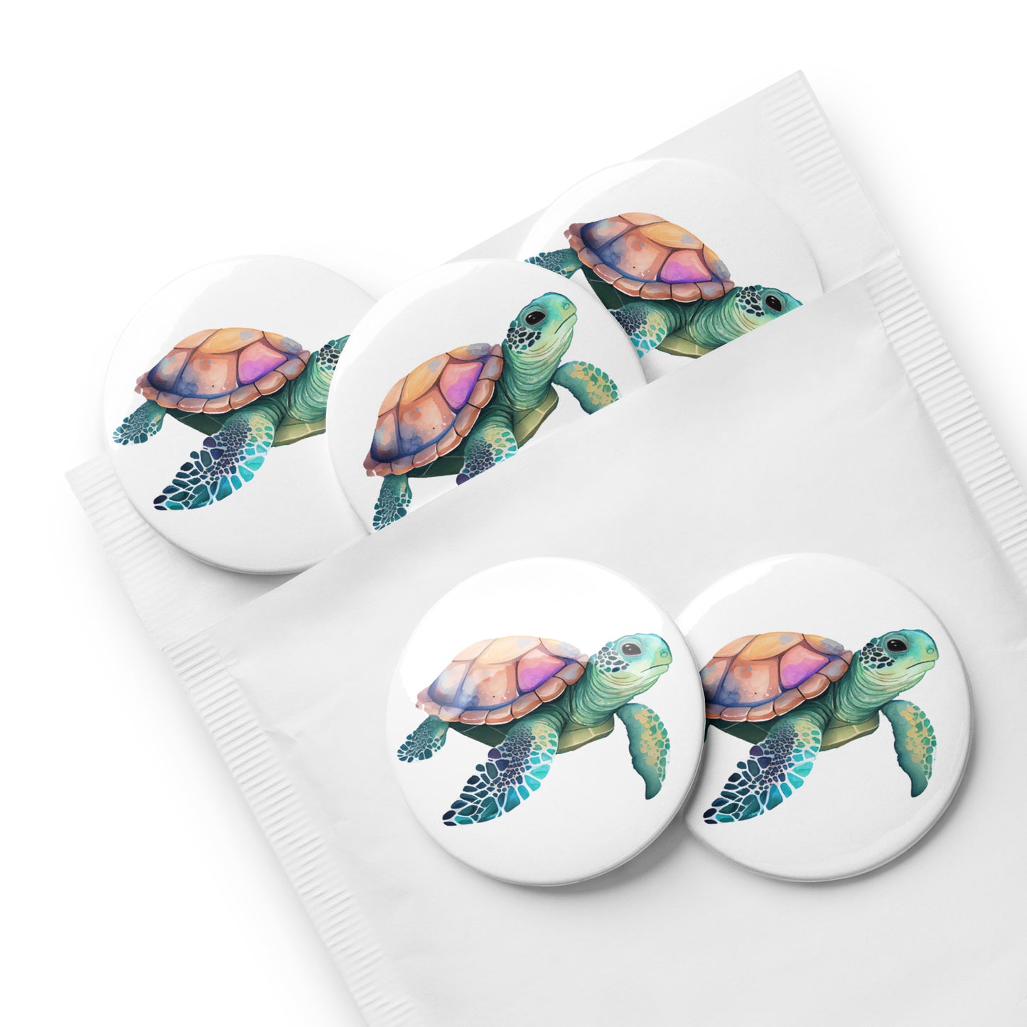 Sea Turtle Bliss Pin Buttons