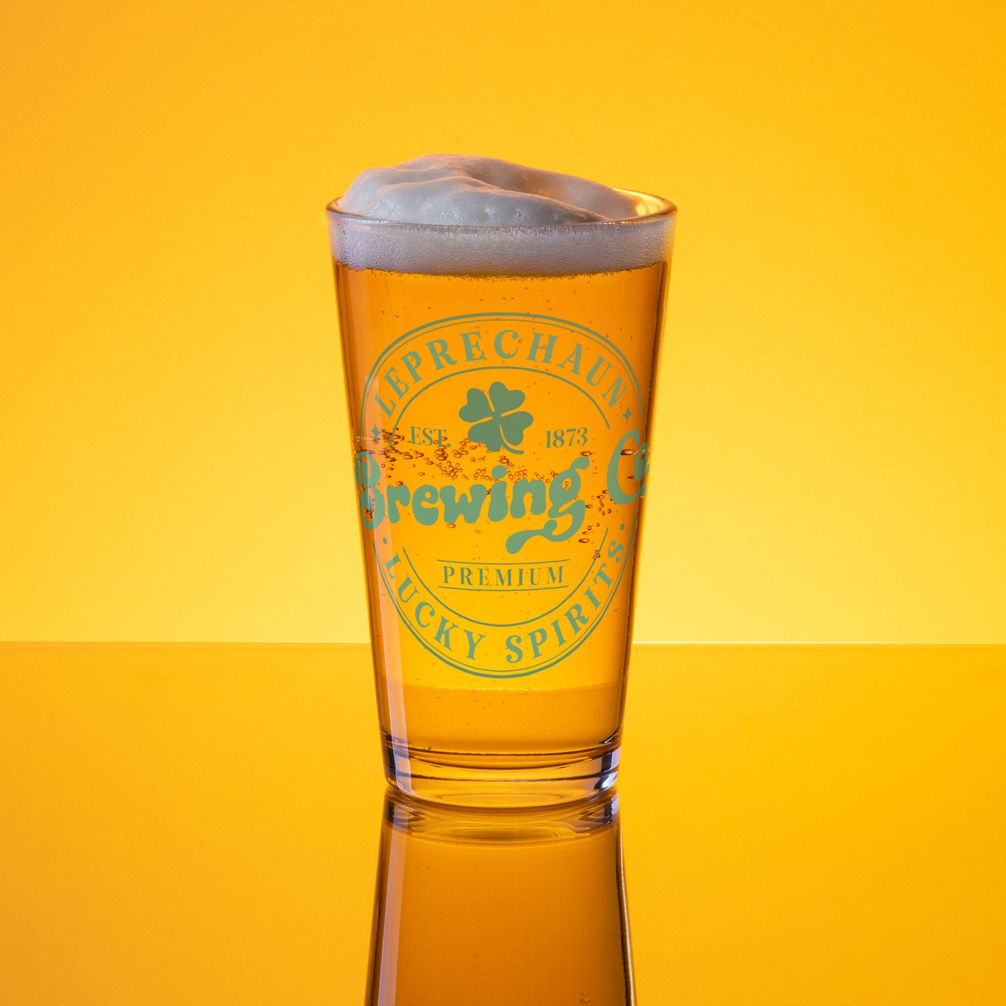 Leprechaun Brewing Co. Pint Glass