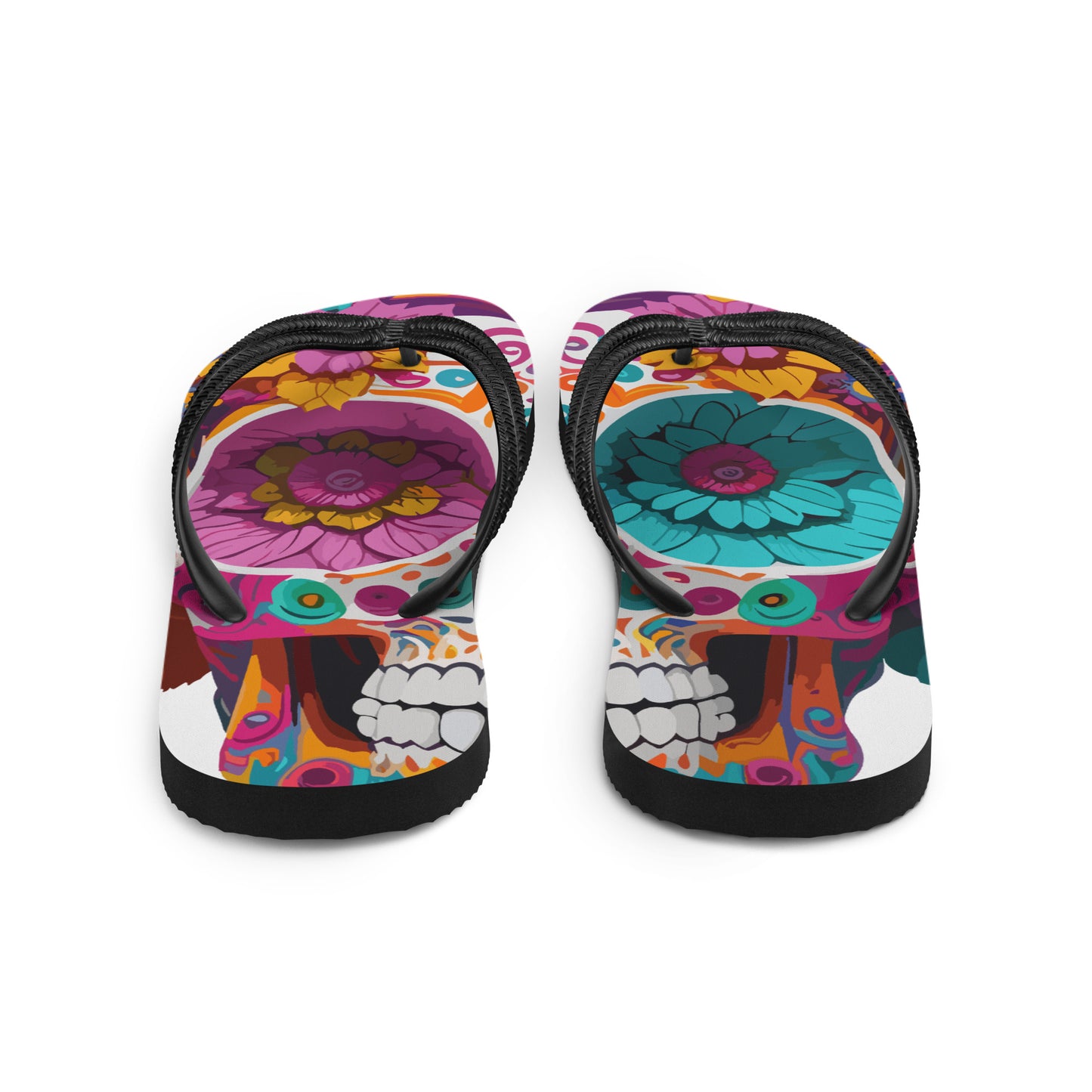 sugar skull Flip-Flops
