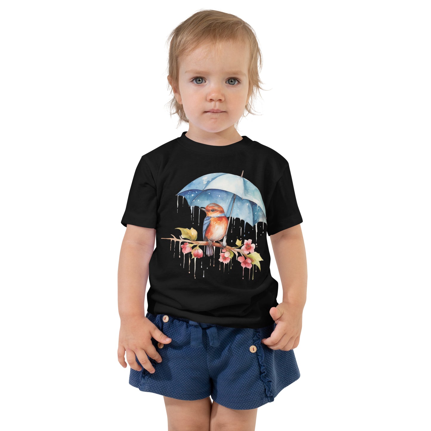 Bird with Umbrella Toddler T-Shirt