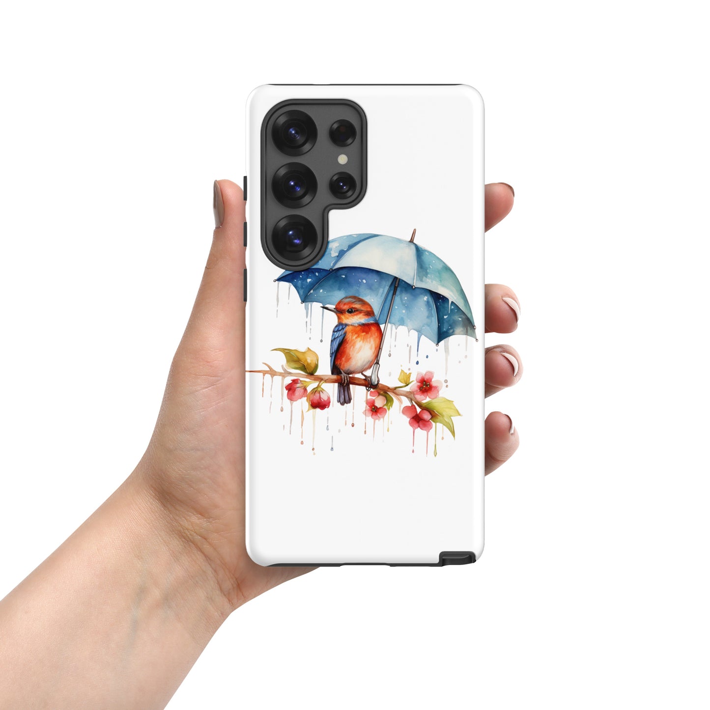 Bird with an Umbrella Samsung® Phone Case