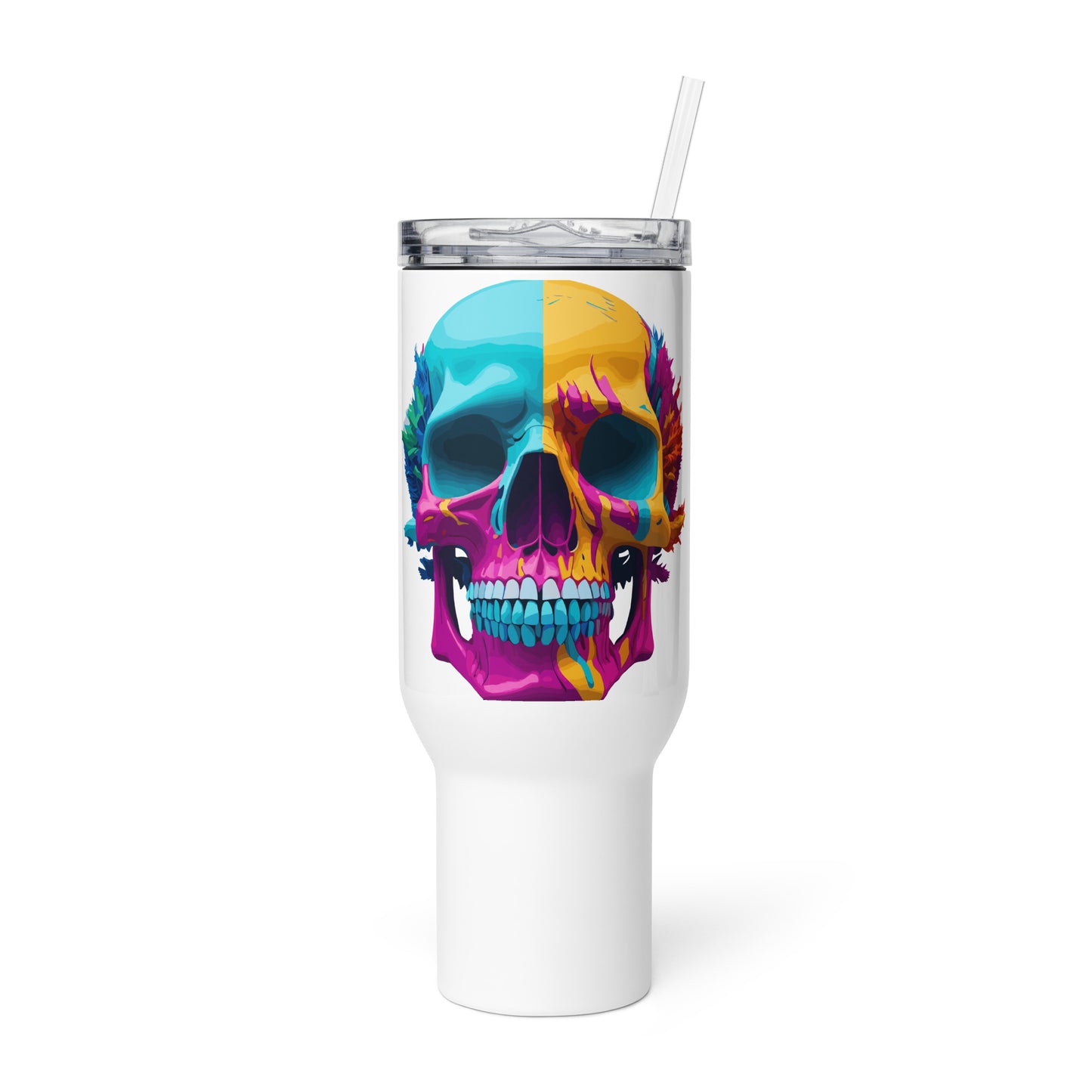 Psychedelic Skull Travel Mugs