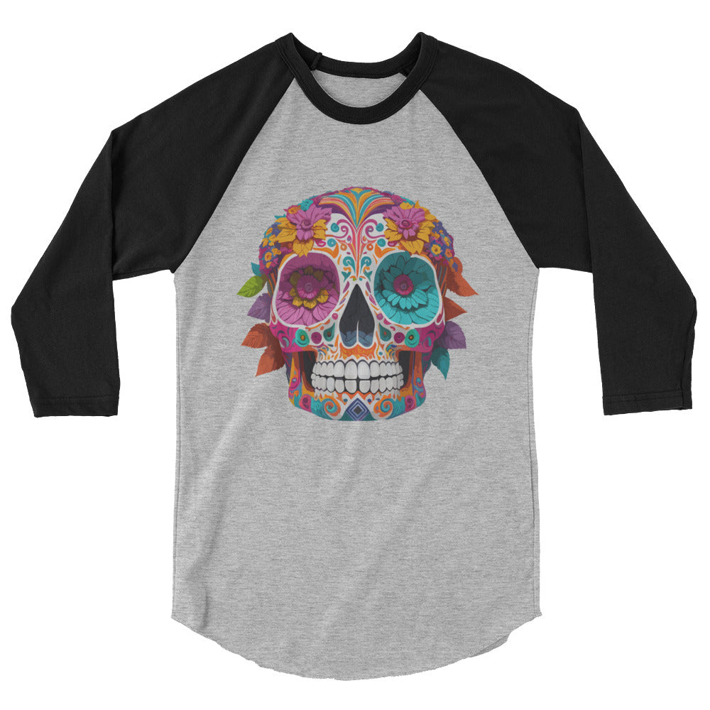 day of the dead Ladies Raglan Shirt