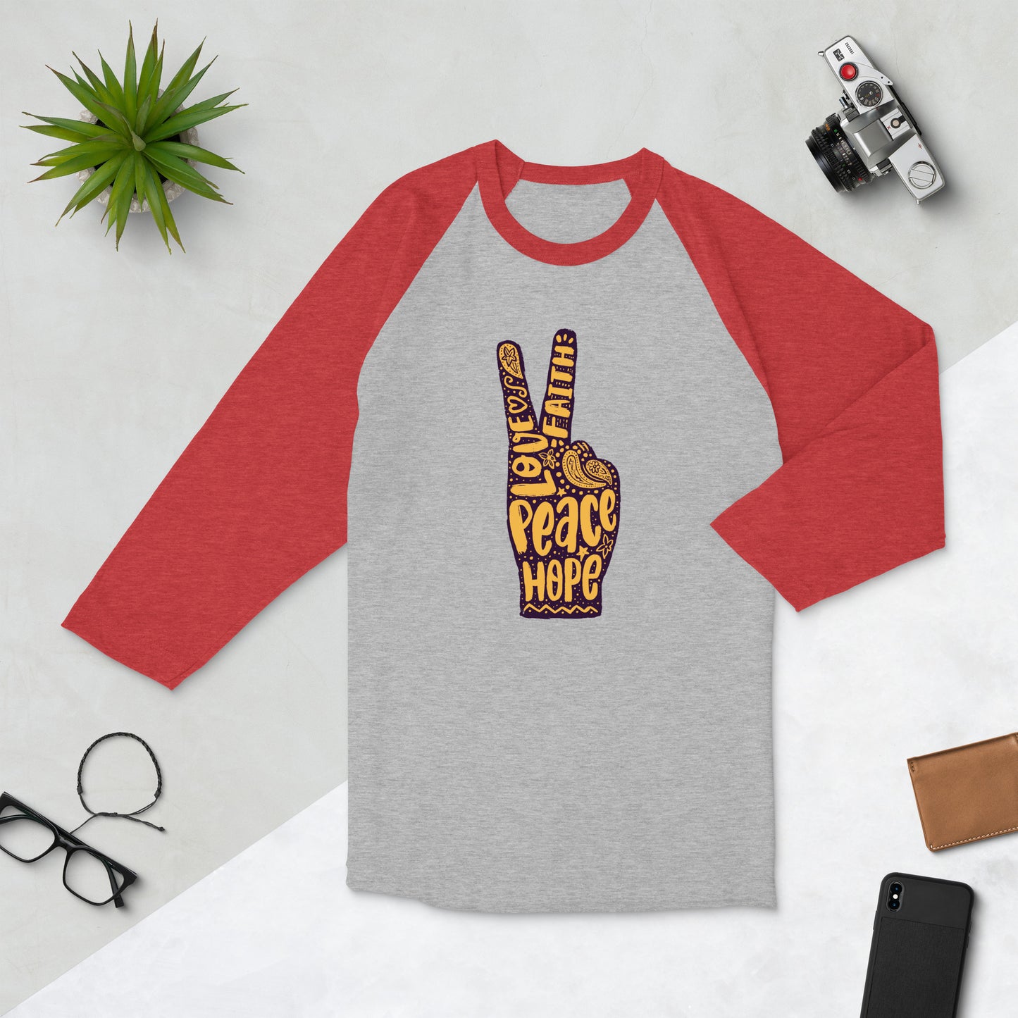 Faith, Love, Hope Unisex baseball Shirt