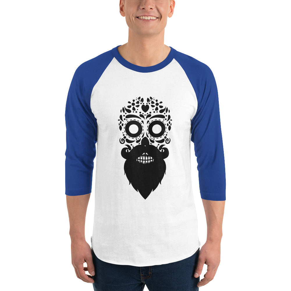 Bearded Sugar Skull Unisex baseball Shirt