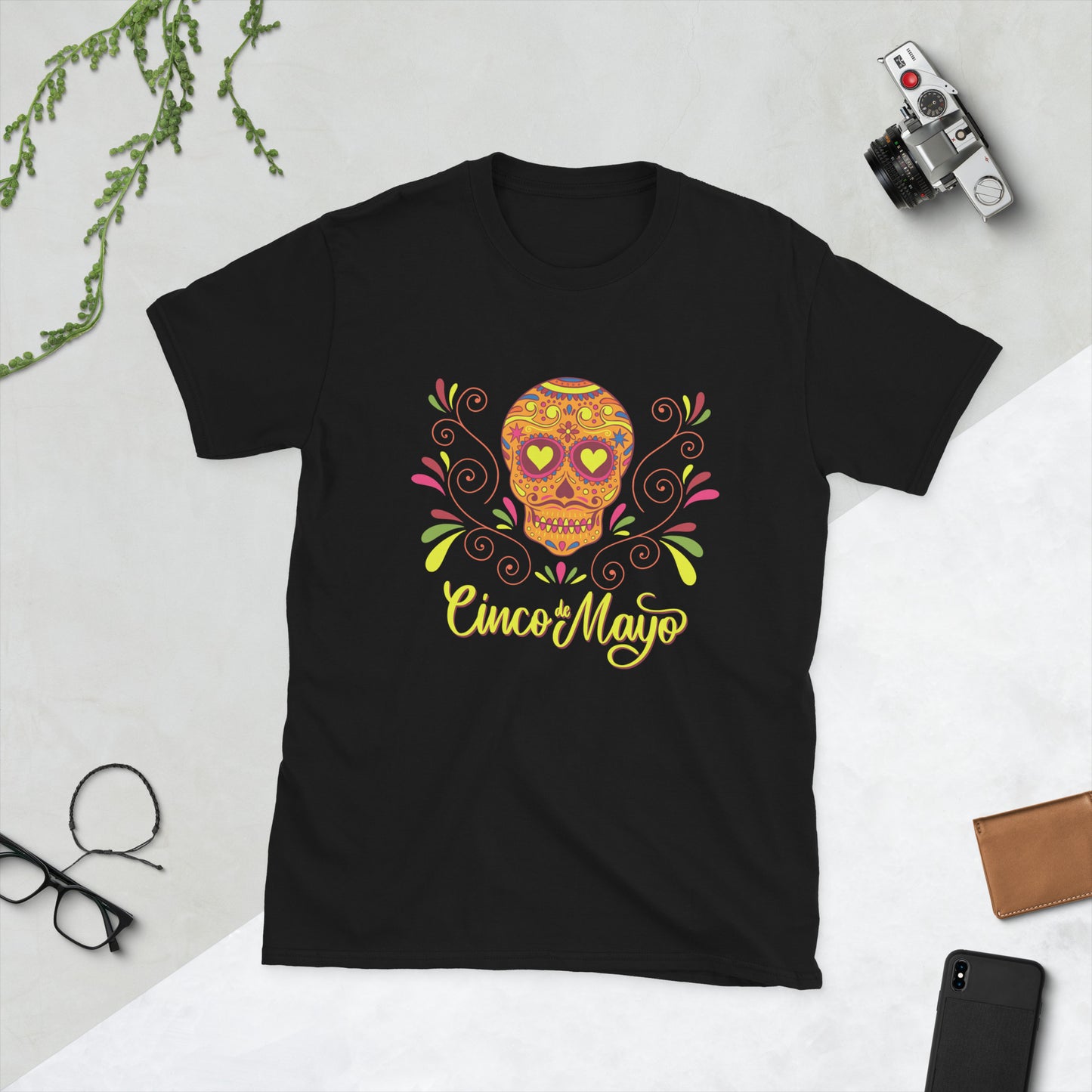 Cinco De Mayo Floral Sugar Skull women's T-Shirt