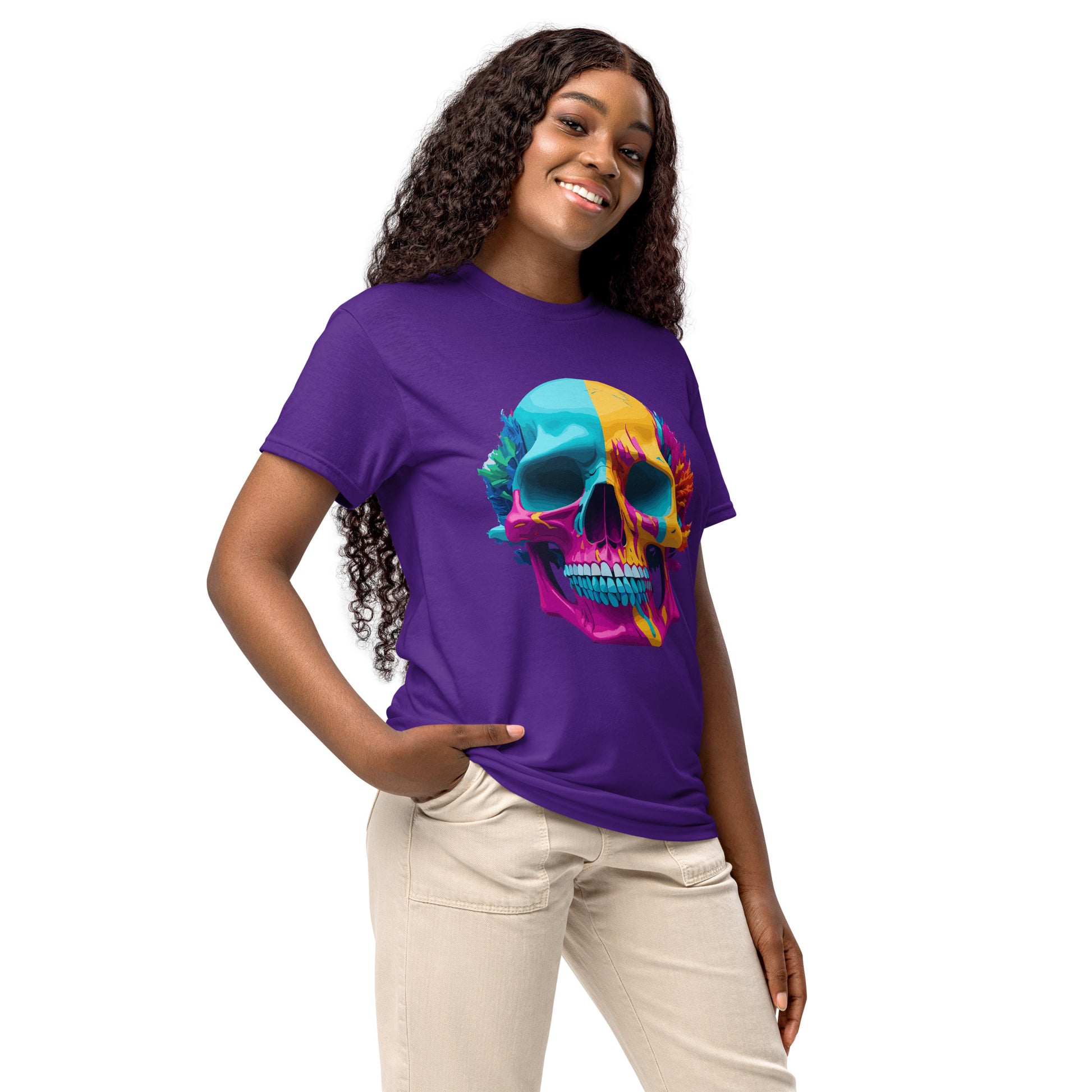 Colorful Skull Ladies DryBlend® T-Shirt