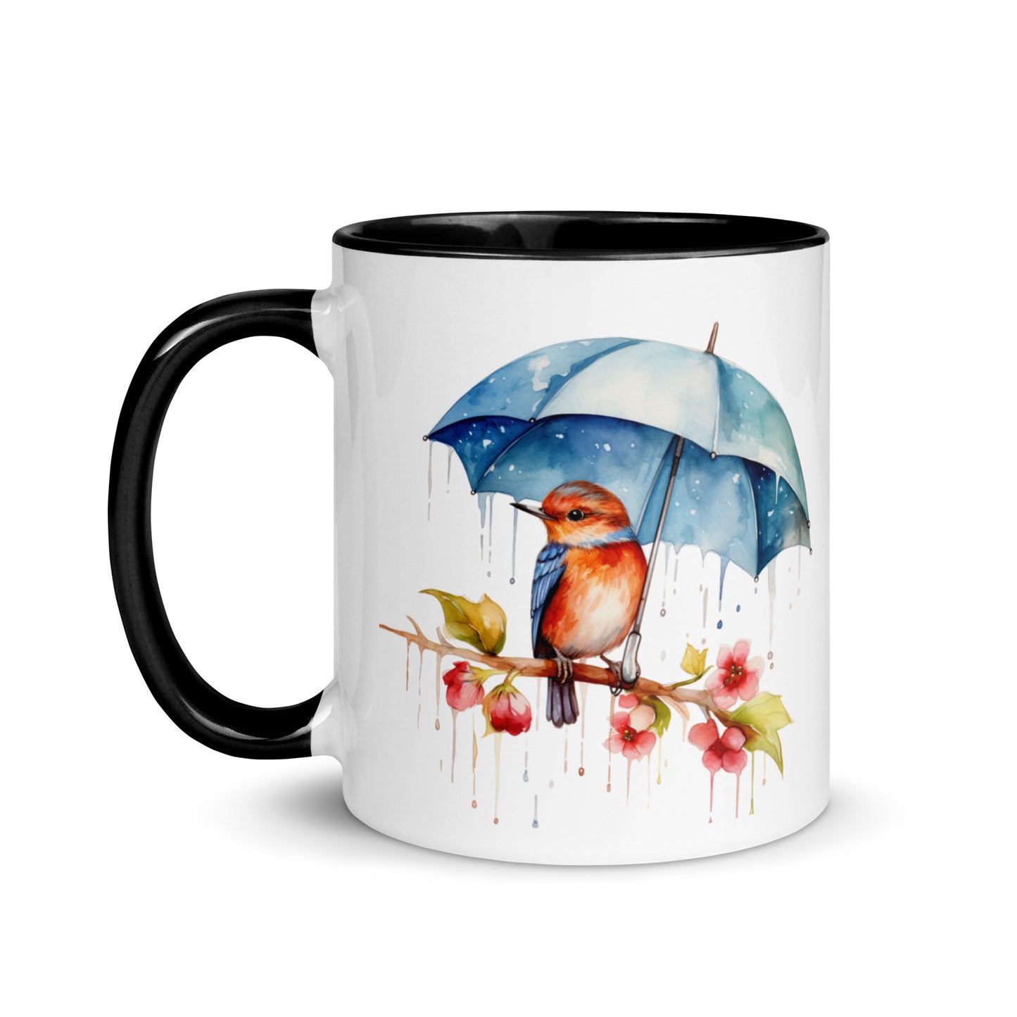 Bird with Umbrella Coffee Mug