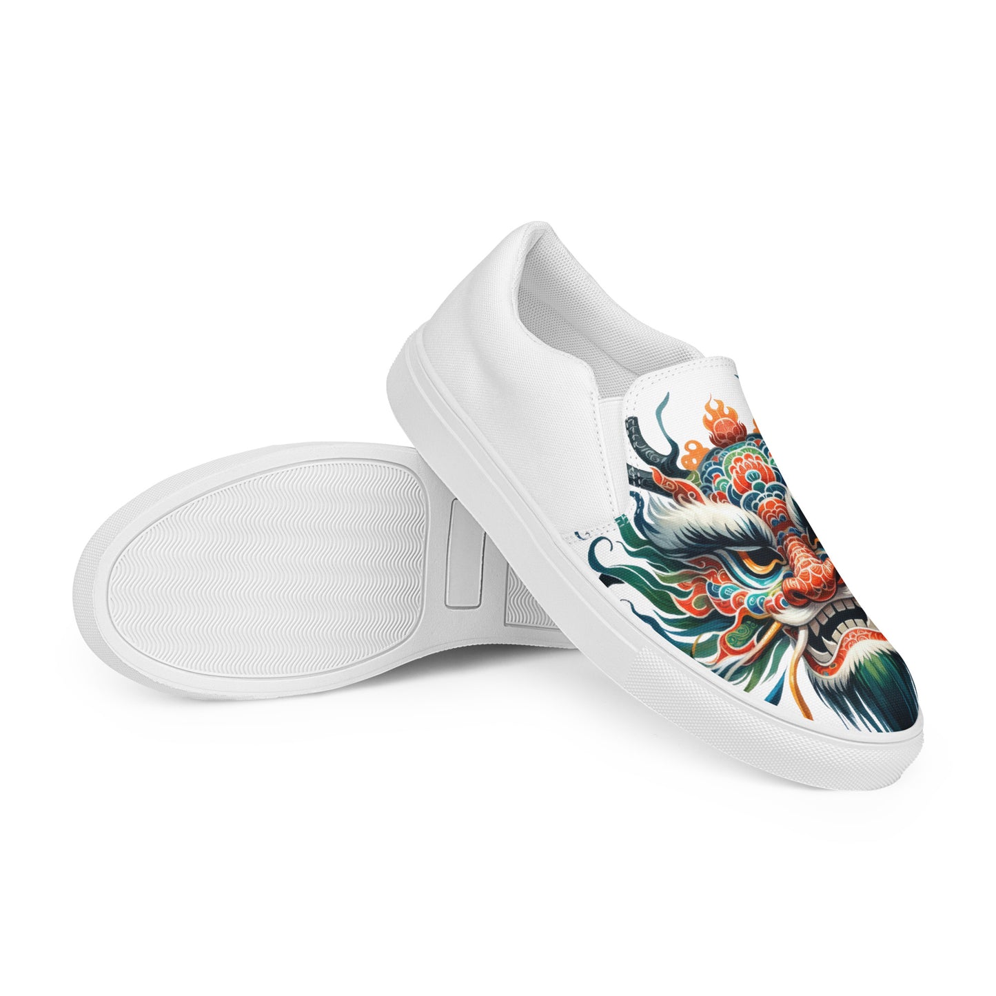 Chinese Dragon Ladies Slip-on Shoes