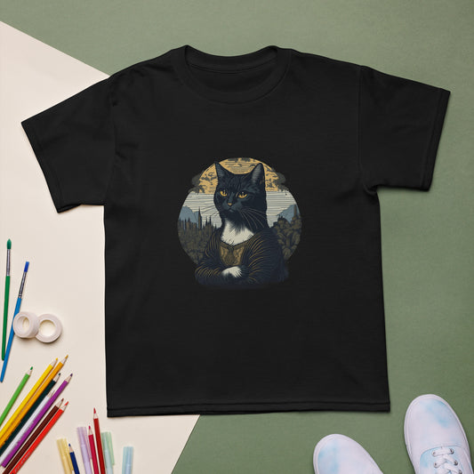 Cat Mona Lisa Youth T-Shirt