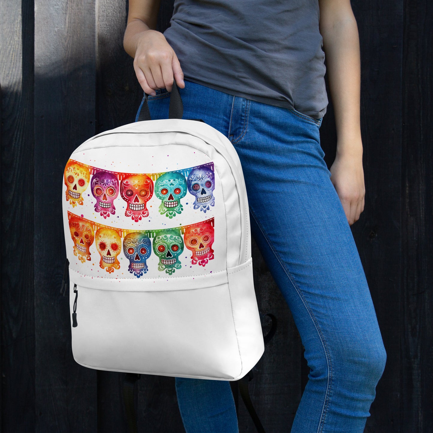 Mexican Fiesta Skull Banner Backpack