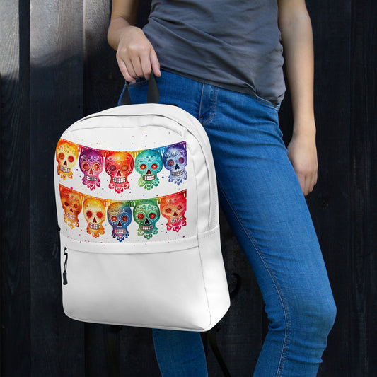 Mexican Fiesta Skull Banner Backpack