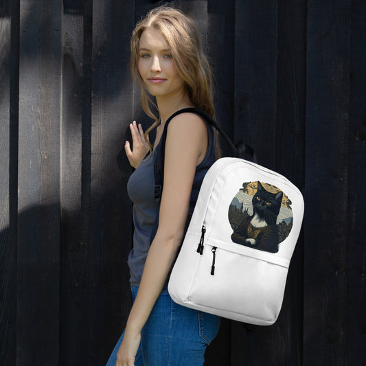 Mona Lisa Cat Backpack