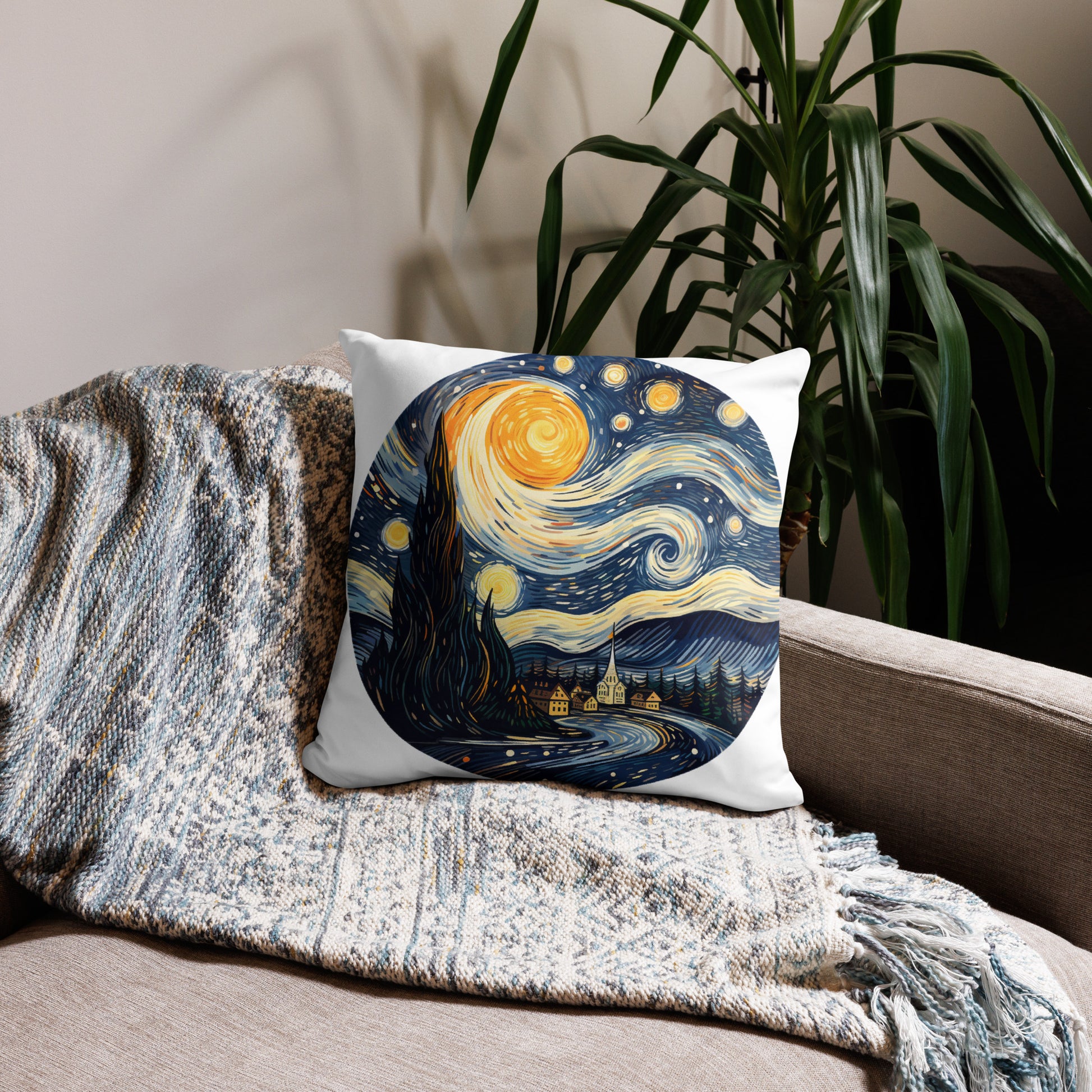 Starry Night Van Gogh Throw Pillow