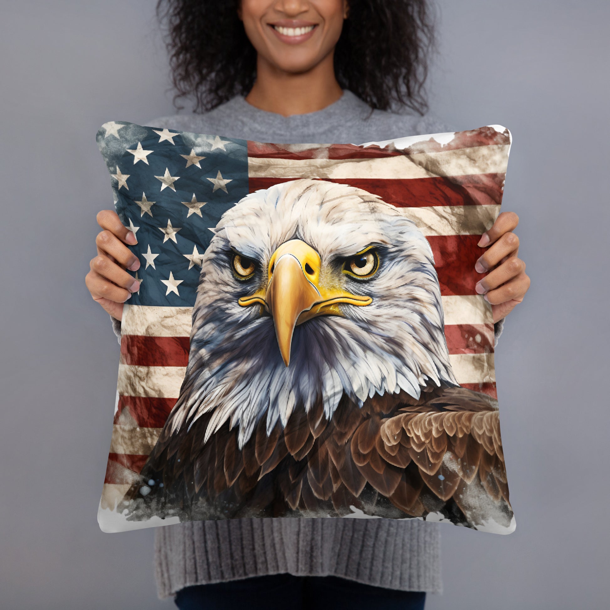 USA Flag Throw Pillow