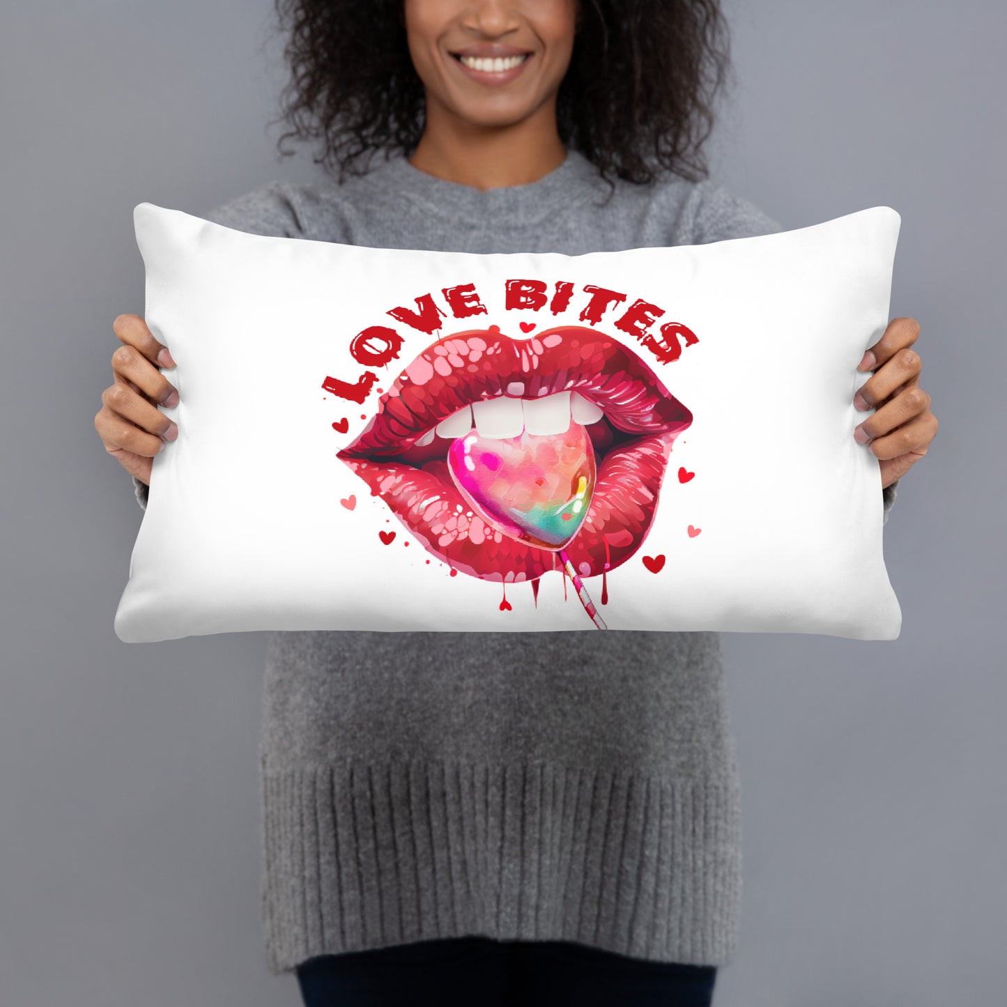 Sexy Lips Throw Pillow