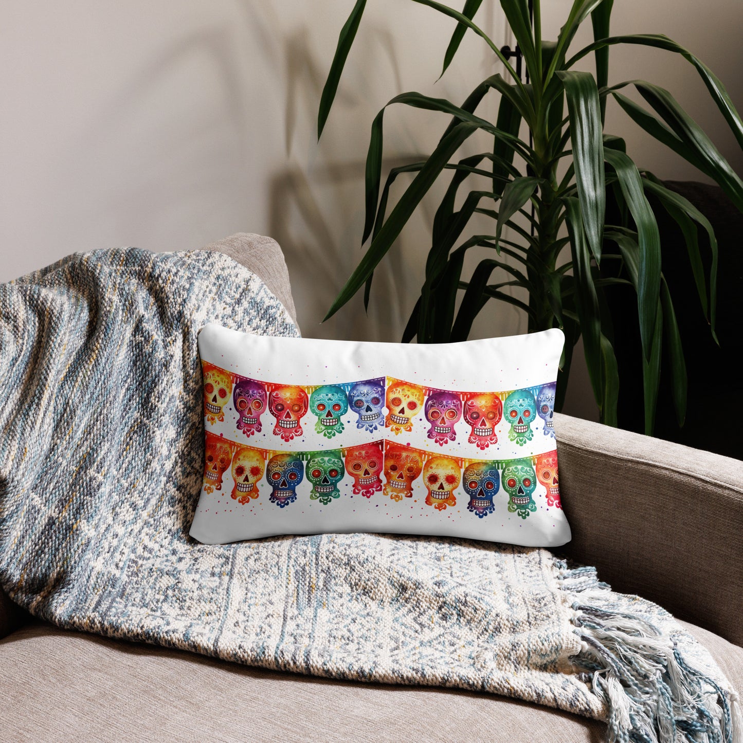 Mexican Fiesta Banner Throw Pillow