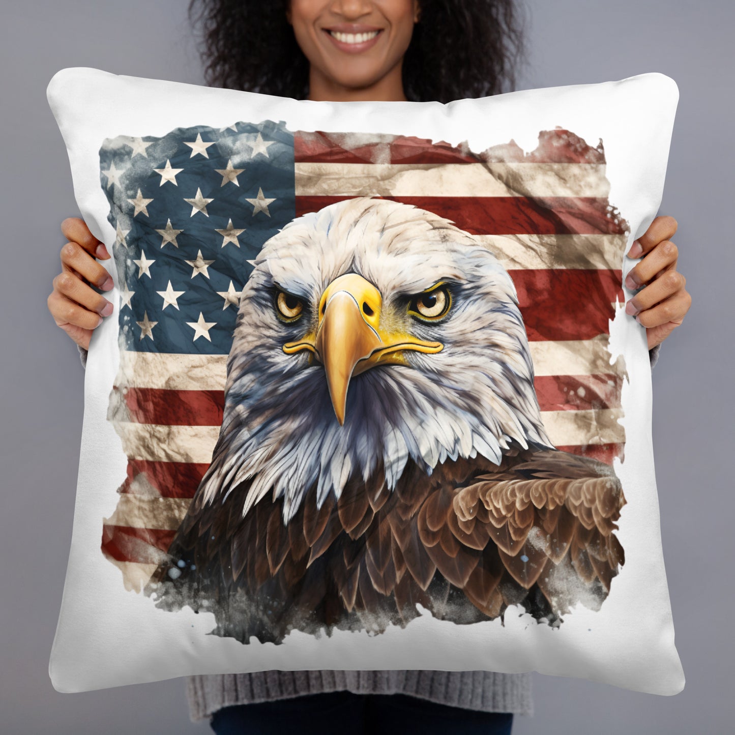American Bald Eagle Throw Pillow