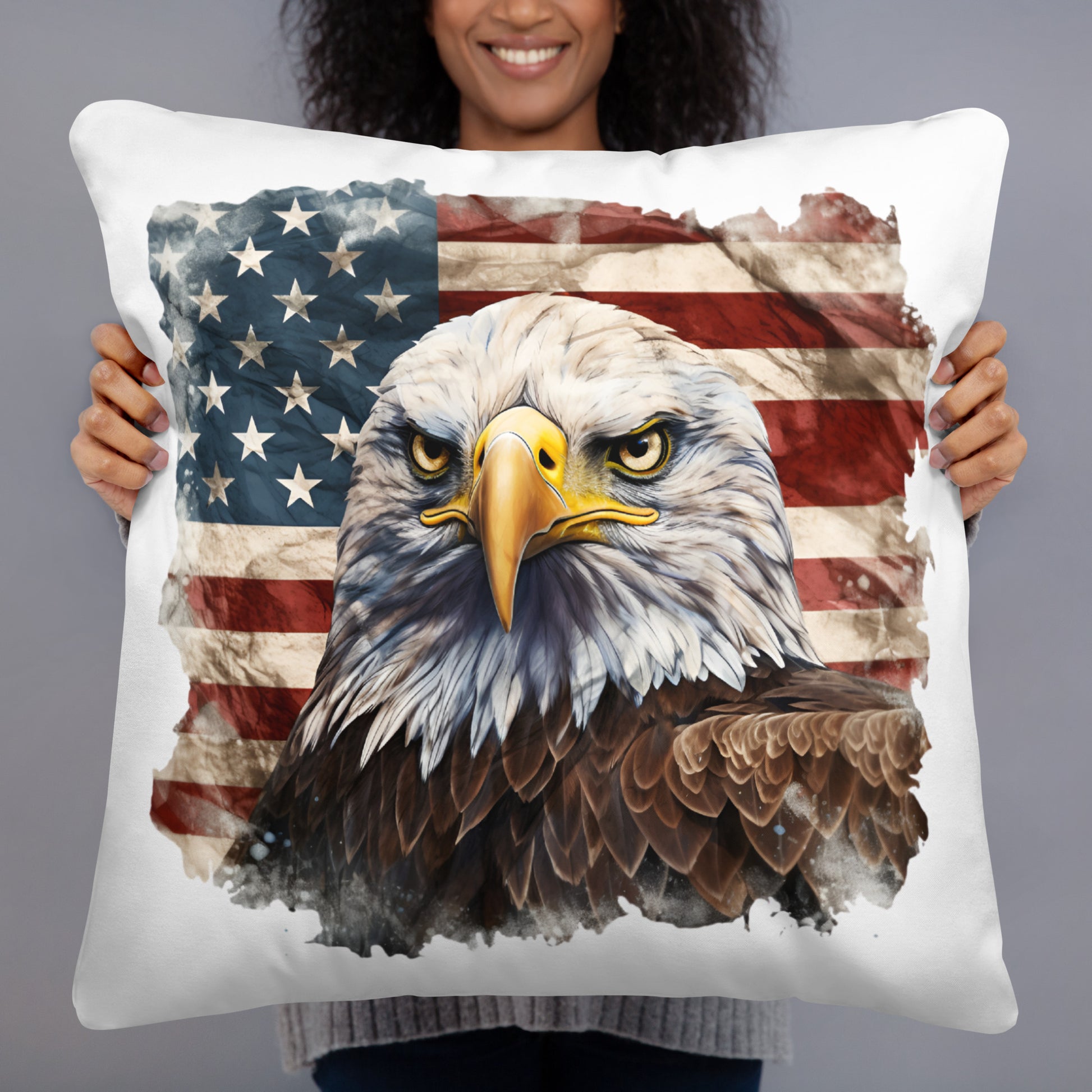American Bald Eagle Throw Pillow